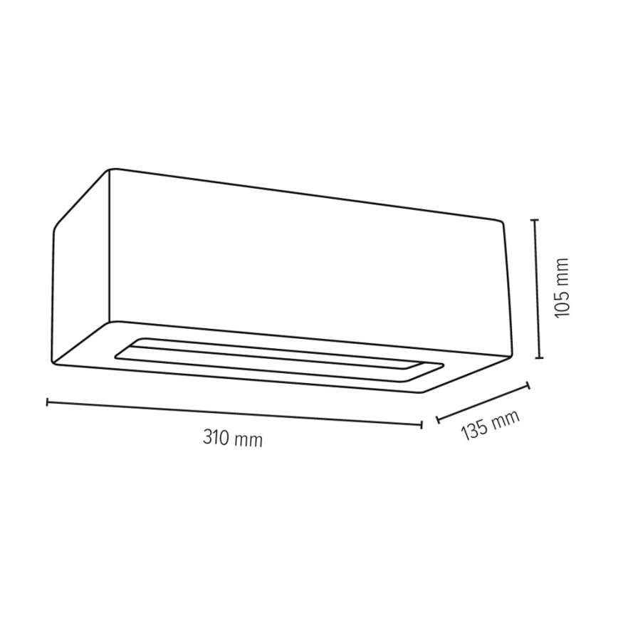 Wandlamp BLOCK 1xE27/40W/230V - FSC-gecertificeerd