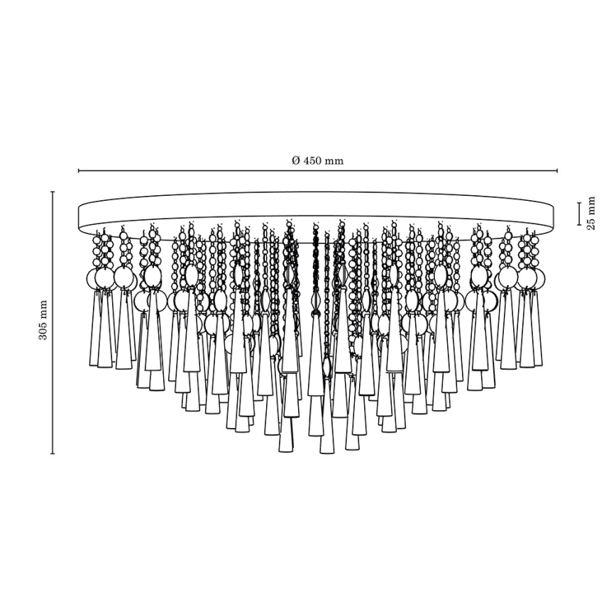 Plafondlamp LUXORIA 8xG9/28W/230V