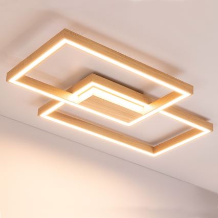 Plafonnier LED dimmable RAMME LED/48W/230V chêne mat + télécommande