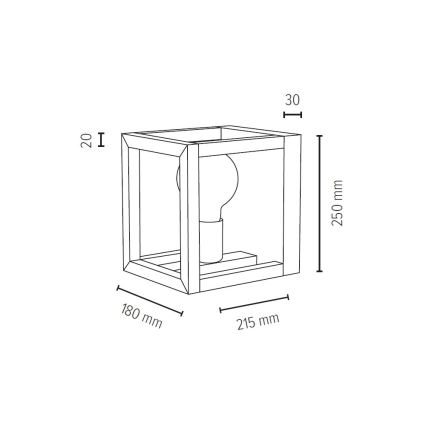 Applique murale KAGO 1xE27/40W/230V chêne