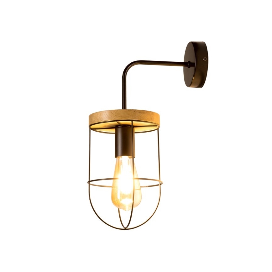 Wandlamp NETUNO 1xE27/25W/230V eiken