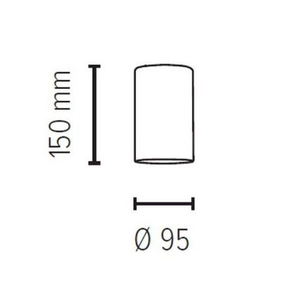 Abat-jour de rechange pour suspension  BOSCO E27 d. 9,5 cm blanc