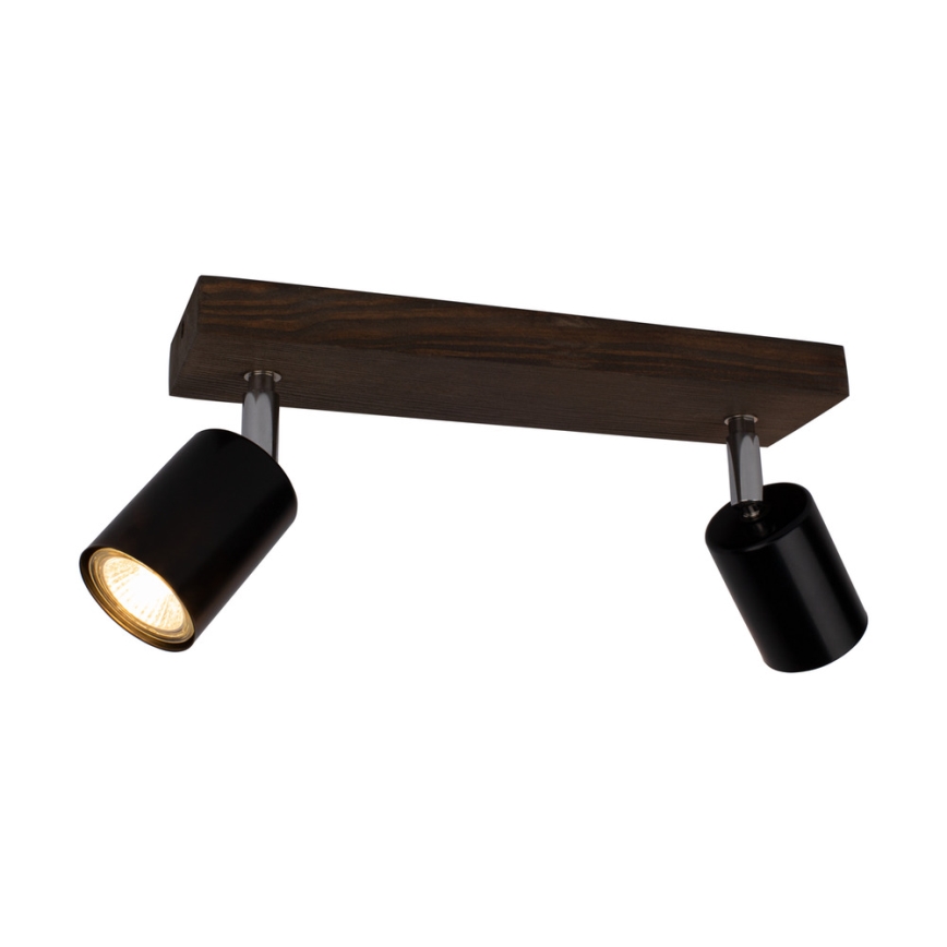 Plafondspot MANARA 2xGU10/5W/230V dennenhout