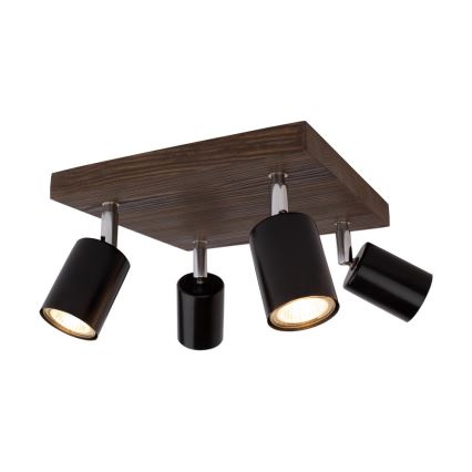 Plafondspot MANARA 4xGU10/5W/230V dennenhout