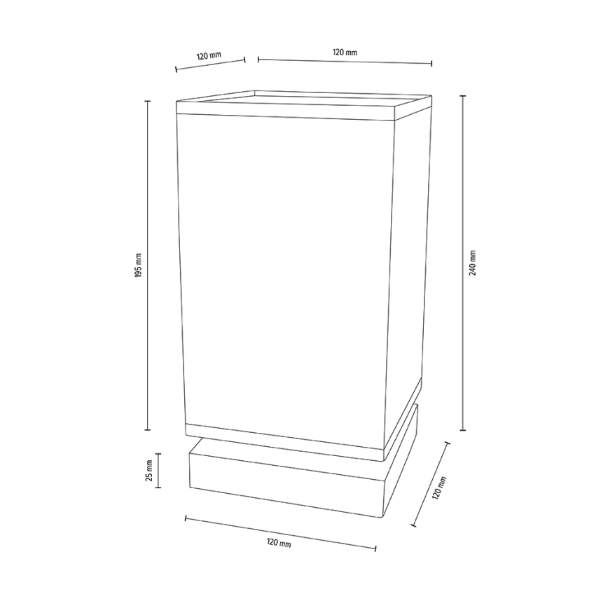 Tafellamp FIRE 1xE27/25W/230V grenen/zwart - FSC-gecertificeerd