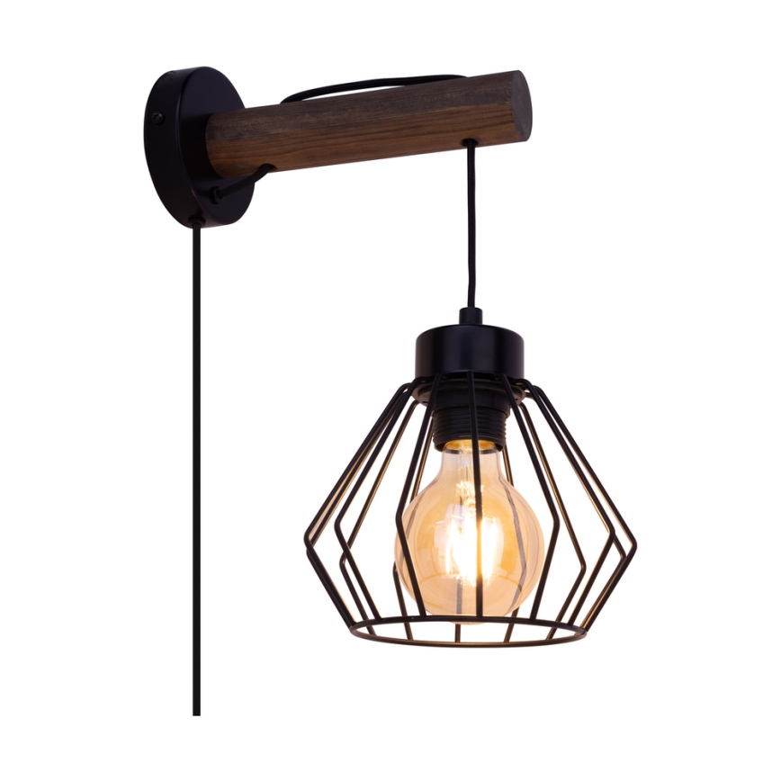 Wandlamp MUG 1xE27/15W/230V walnoot - FSC-gecertificeerd