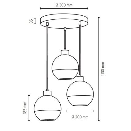 Vervangend glas LINEA Ø 20 cm
