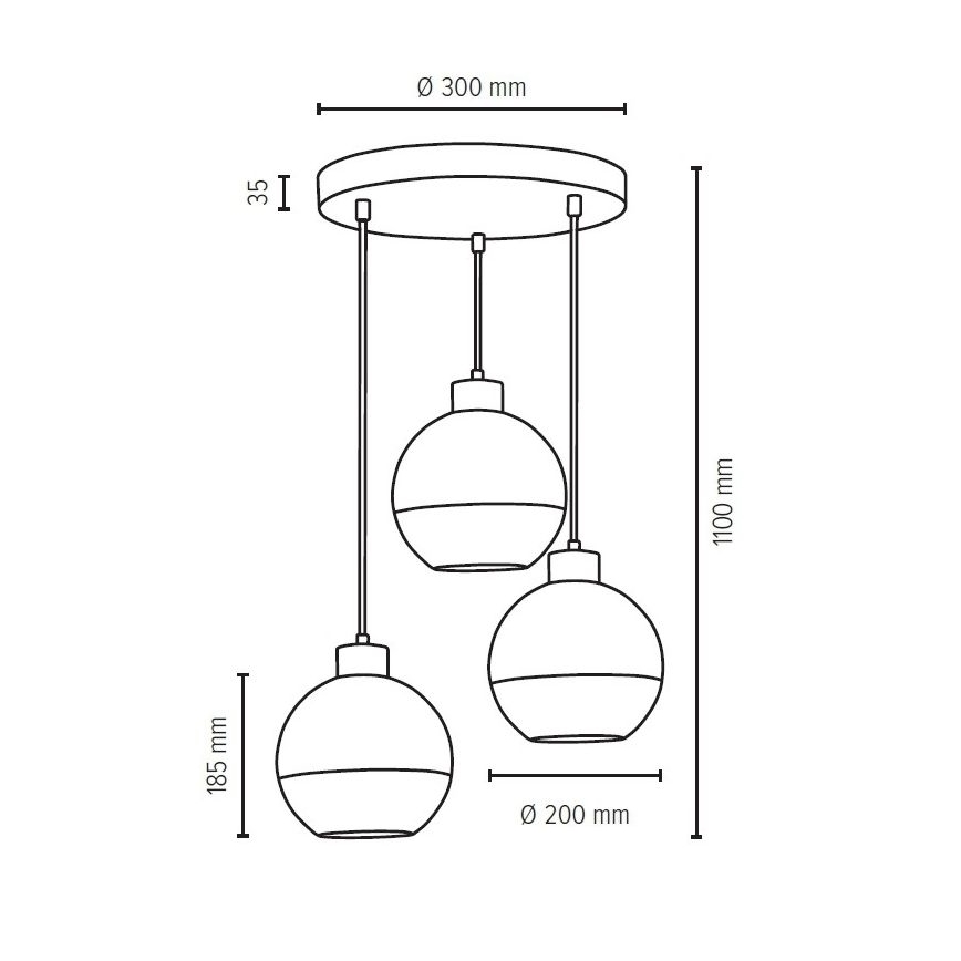 Vervangend glas LINEA Ø 20 cm