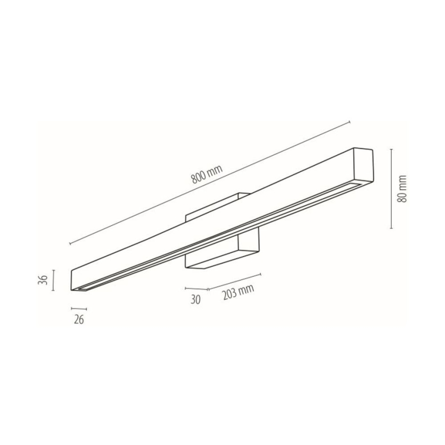 LED Badkamer wandlamp AQUAVIVA LED/12W/230V 80 cm IP44 eiken