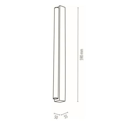 Éclairage LED pour miroir de salle de bains AQUAVIVA, 9W, 230V, 59 cm, IP44, chêne