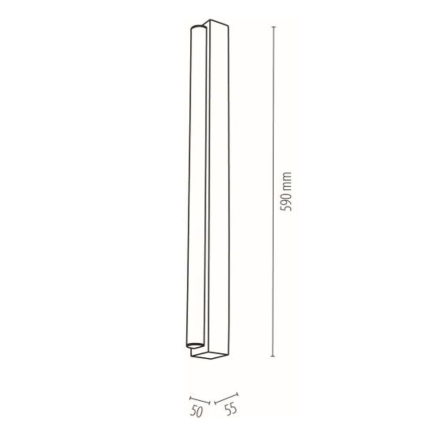 Éclairage LED pour miroir de salle de bains AQUAVIVA, 9W, 230V, 59 cm, IP44, chêne