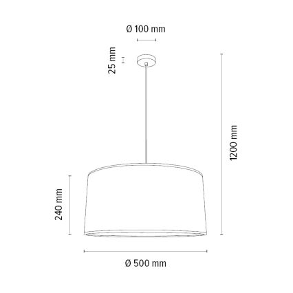 Suspension filaire BENITA 1xE27/40W/230V marron/chêne – FSC certifié