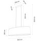 Suspension filaire MERCEDES 2xE27/40W/230V marron/chêne – FSC certifié