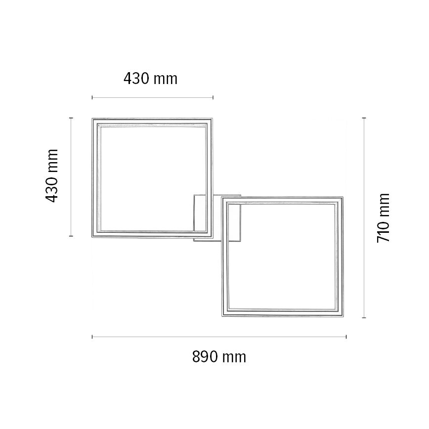 Plafonnier à intensité variable LED RAMME 2xLED/24W/230V chêne – certifié FSC