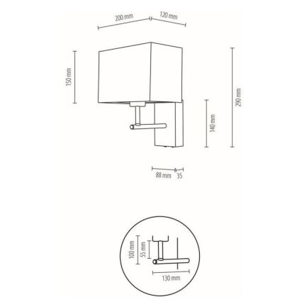 Applique murale BOHO 1xE27/25W/230V chêne – FSC certifié