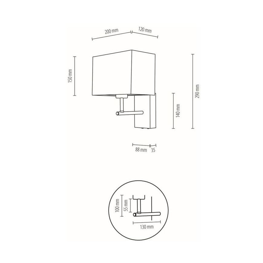 Applique murale BOHO 1xE27/25W/230V chêne – FSC certifié