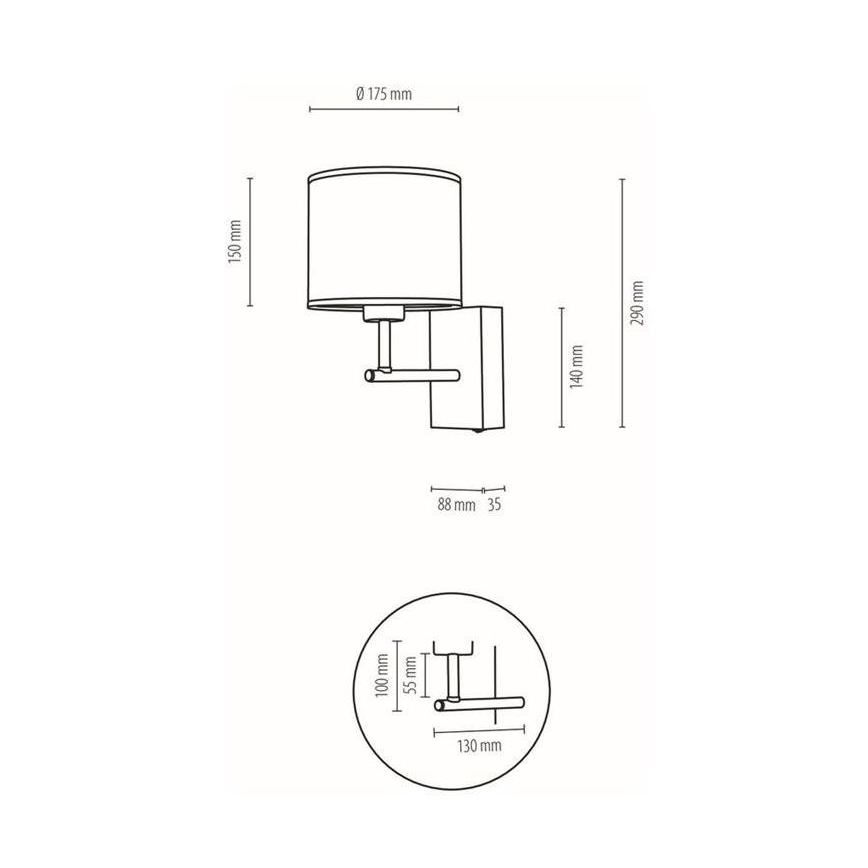 Applique murale BOHO 1xE27/25W/230V chêne – FSC certifié