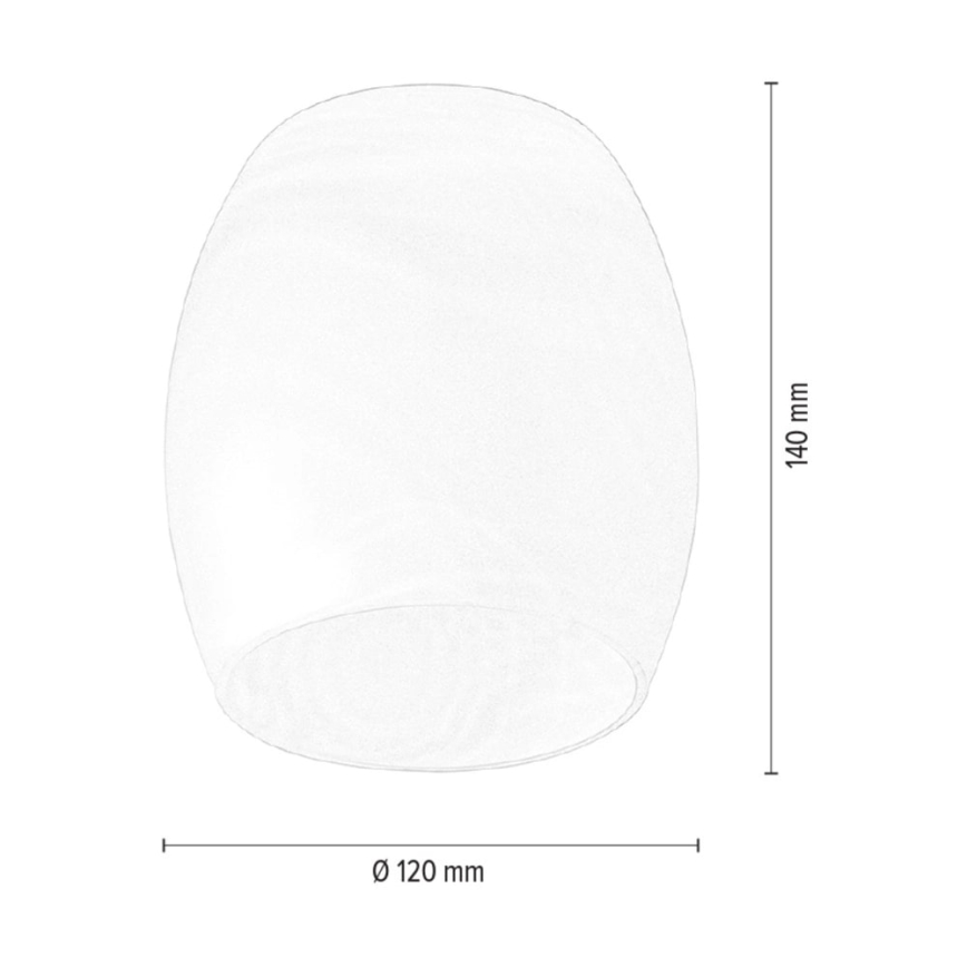 Abat-jour rechange pour suspension et applique murale PISA E27 d. 12 cm blanc