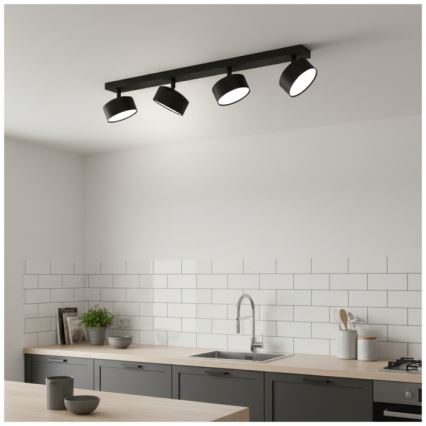 Spot LUNVIGO 4xGX53/35W/230V noir