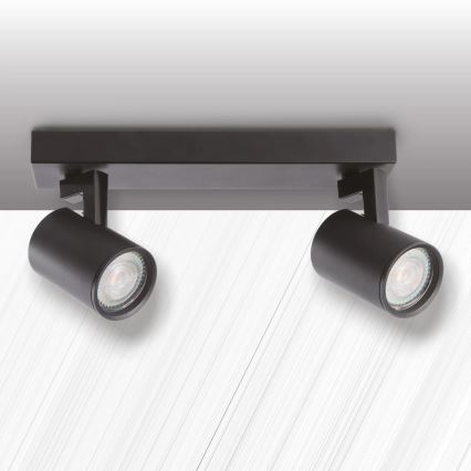 Spot LYNX 2xGU10/10W/230V zwart