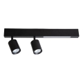 Spot MAGNET LED/5W/230V + 2xGU10/60W 3000/4000K noir