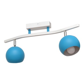 Spot MORRIS 2xE27/15W/230V blauw