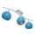 Spot MORRIS 3xE27/15W/230V blauw