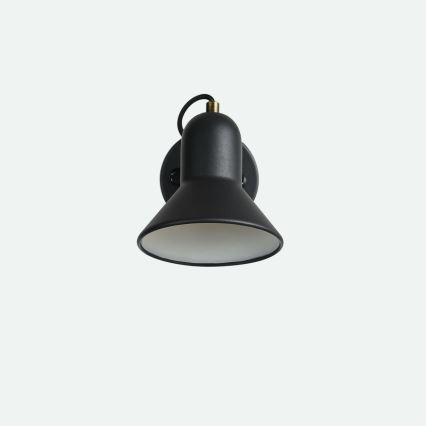Spot mural ASTAMA 1xE27/40W/230V noir/laiton