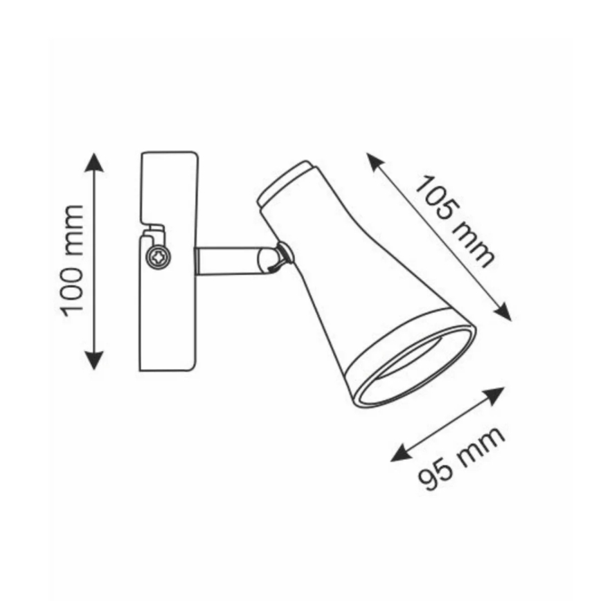 Spot mural BERG LED/4,2W/230V noir