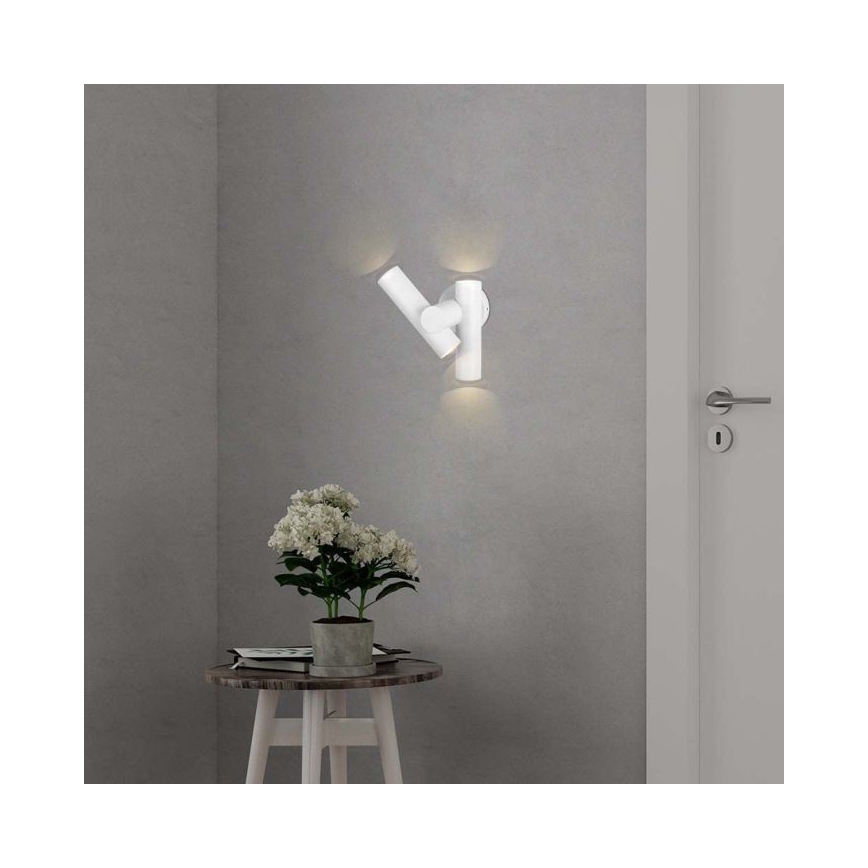 Spot mural flexible extérieur 2xLED/3W/230V 3000K IP44 blanc