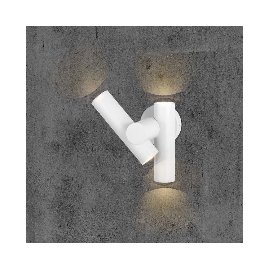 Spot mural flexible extérieur 2xLED/3W/230V 3000K IP44 blanc