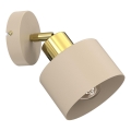Spot mural PARKLA 1xE27/15W/230V beige/doré