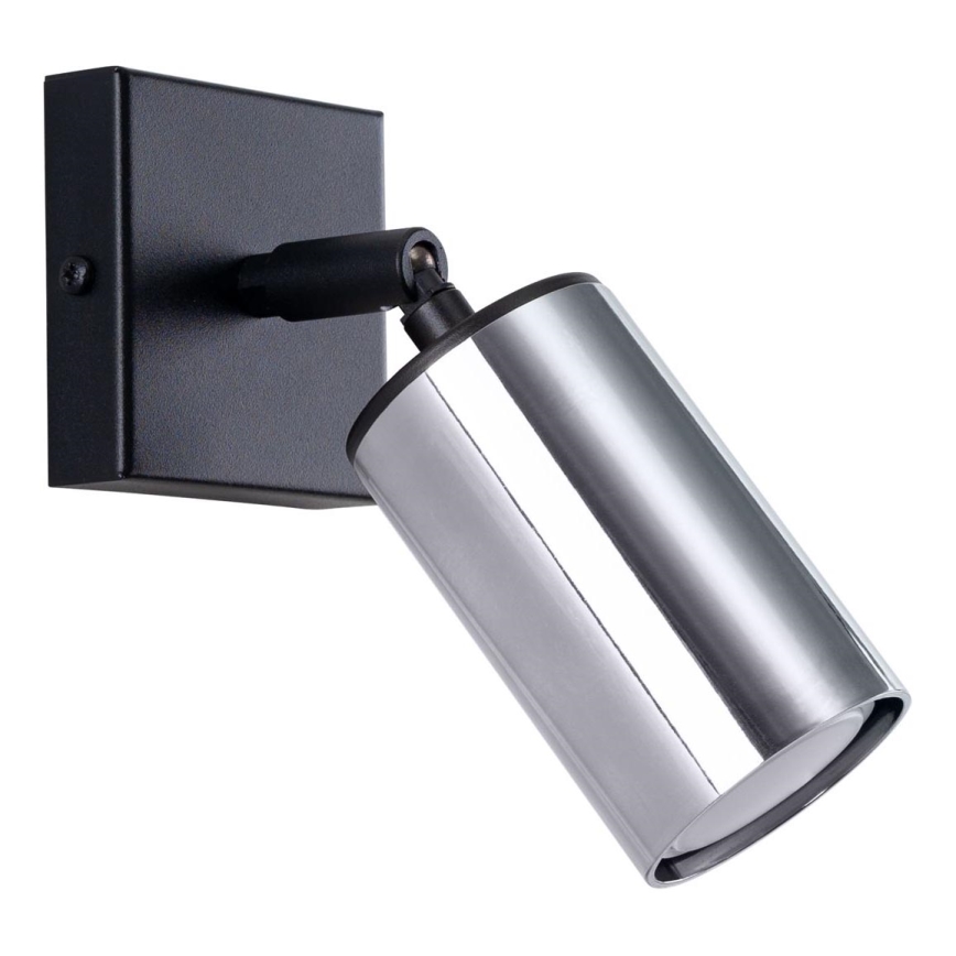 Spot mural WINX 1xGU10/10W/230V noir/chrome brillant