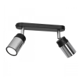 Spot NEST 2xGU10/8W/230V noir/chrome brillant
