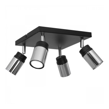 Spot NEST 4xGU10/8W/230V noir/chrome brillant