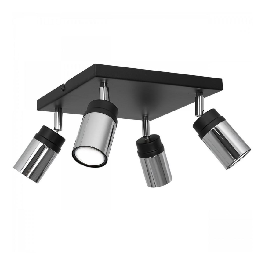 Spot NEST 4xGU10/8W/230V noir/chrome brillant