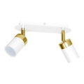 Spot orientable JOKER 2xGU10/25W/230V blanc/doré