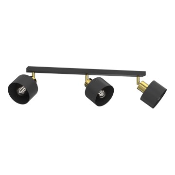 Spot orientable PARKLA 3xE27/15W/230V noir