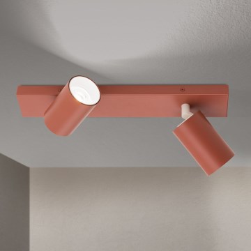 Spot orientable PENN 2xGU10/13W/230V, coloris brique