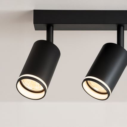 Spot orientable PIPE 2xGU10/10W/230V noir