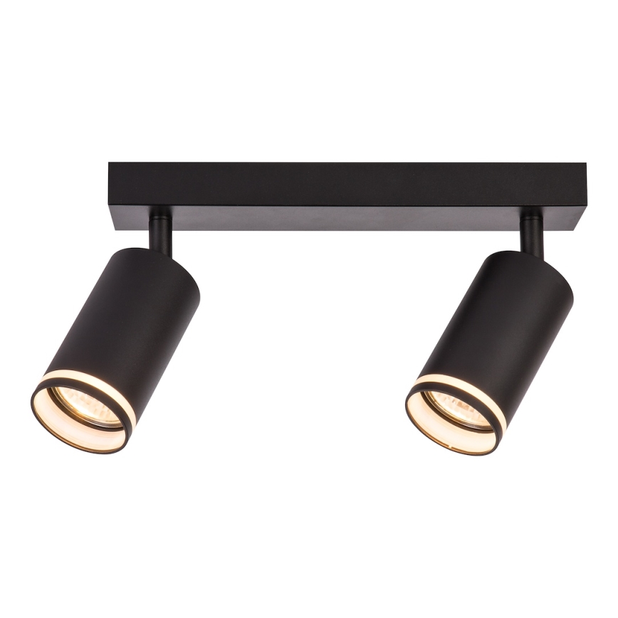 Spot orientable PIPE 2xGU10/10W/230V noir