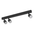 Spot orientable TOP 3xGU10/10W/230V noir