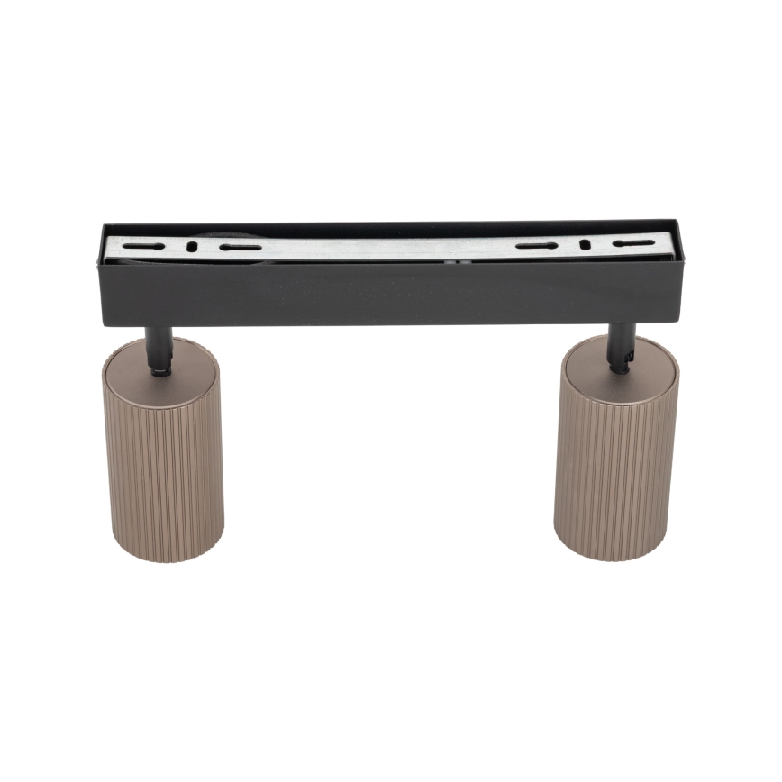 Spot orientable TUNE 2xGU10/10W/230V noir/marron