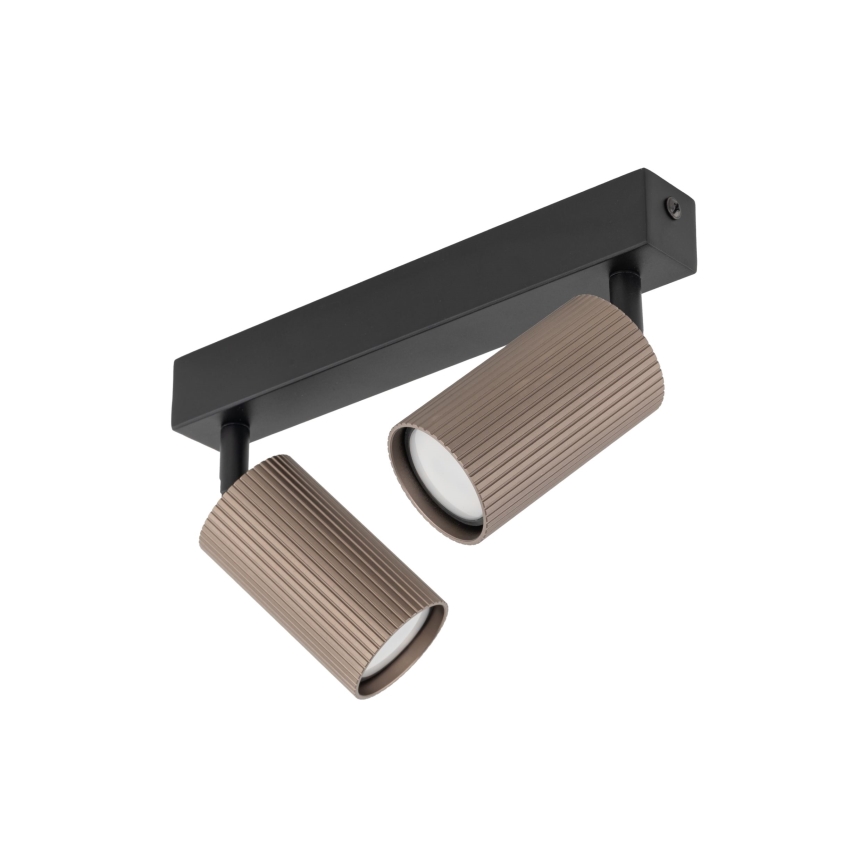 Spot orientable TUNE 2xGU10/10W/230V noir/marron