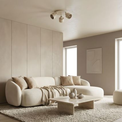 Spot PARKLA 3xE27/15W/230V beige