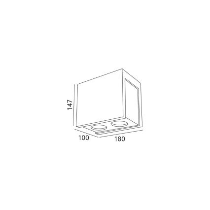 Spot - plafonnier PURO CHROME 2xGU10/25W/230V