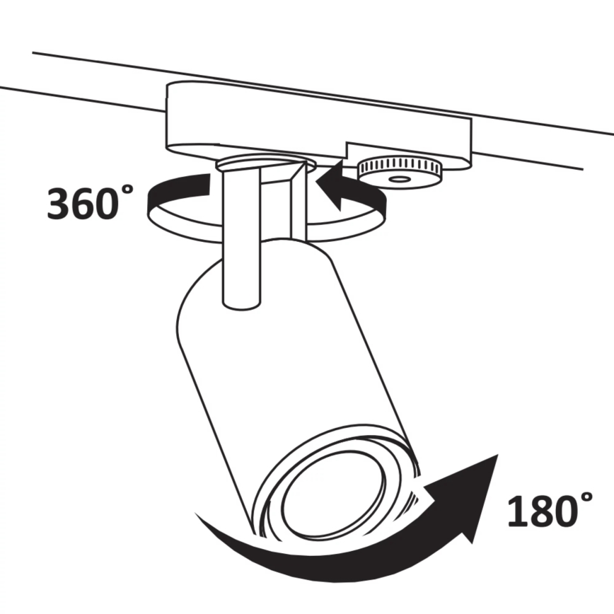 Spot pour système de rail MINOR 1xGU10/10W/230V noir