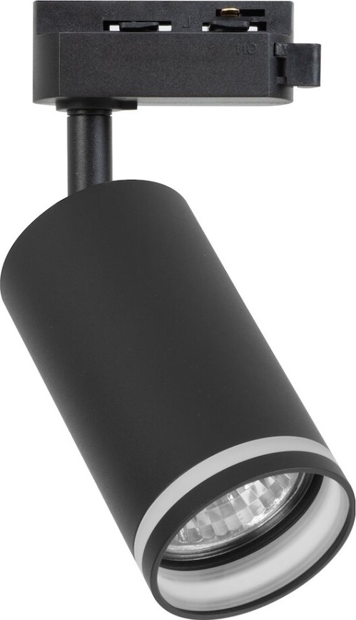 Spot pour système de rail monophasé PIPE 1xGU10/10W/230V, noir