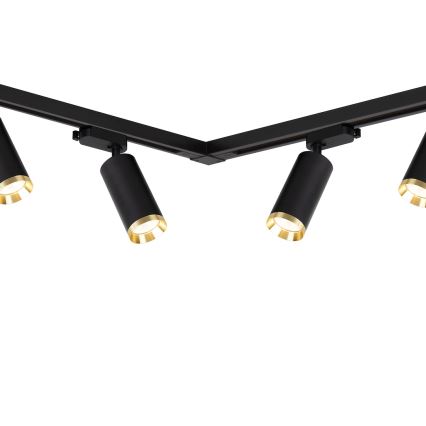 Spot pour système sur rail MICA 6 × GU10 / 10 W / 230 V, noir/doré