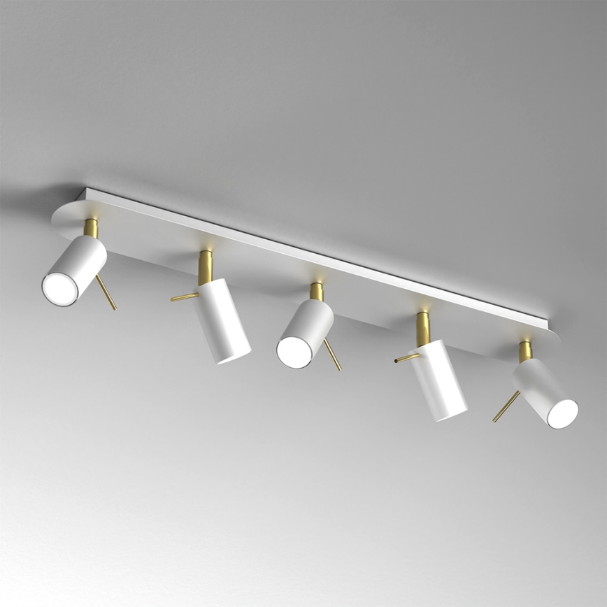 Spot PRESTON 5xGU10/40W/230V blanc/doré